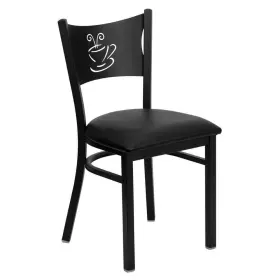 Xudg6099cofblkv Flash Furniture Dining Chairs Hercules Series Black Coffee Back Metal Restaurant
