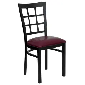 Xudg6q3bwinburv Flash Furniture Hercules Series Black Window Back Metal Restaurant Chair With