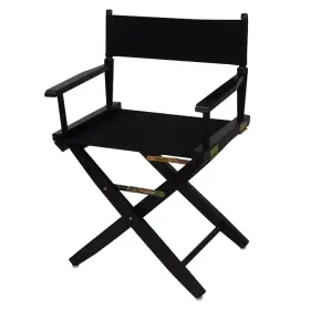 16671585 Flora Home 18 Inch Extra Wide Directors Chair Black -