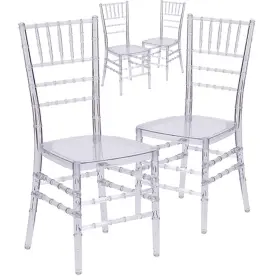 Ch002 Foh Fohfurniture Set Of 4 Clear Acrylic Chiavari Chairs Modern Dining Chair Accent