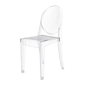 Ch019 Foh Set Of 4 Clear Transparent Banquet Ghost Chair Armless Stacking Accent