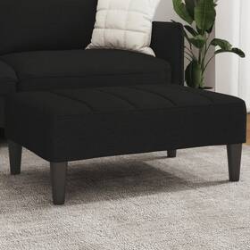 Footstool Black Polyester Compact Footstool Rectangular 721102612022