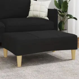 X12.2 Footstool Black Polyester Plywood Plastic Foam 721102611933 30.3 Inch X21.7 Fabric