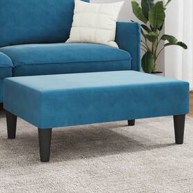Footstool Blue Velvet 721012459953 100% Polyester Plywood Foam Medium