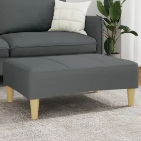 Footstool Dark Gray Polyester Plywood Plastic Foam 721102611926