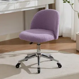 B210c Forfutra Home Office Chair With Quiet Wheels - Armless Vanity Stool 360 Swi