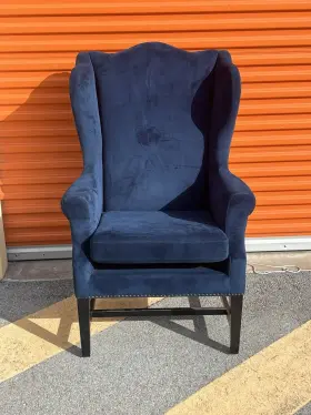 Csd-0026 Four Hands Theory Wing Chair New Navy