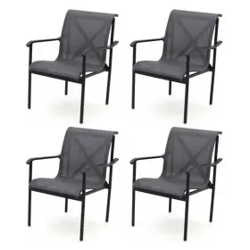 Tv-108353 Four Seasons Courtyard Norwalk Sling Fabric With Aluminum Frame Chair 4 Pack