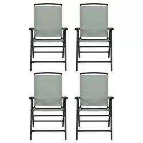 Tv-270112-u-b Four Seasons Courtyard Sunny Isles Steel Folding Chair Green 4 Pack Used