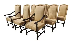 12900 Fremarc Designs #12900 Provence Dining Chairs Set Of 12 Custom Fine Furniture Cashew