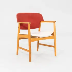 4205 Fritz Hansen 1960s Ejner Larsen And Aksel Bender Madsen Dining Arm Chair