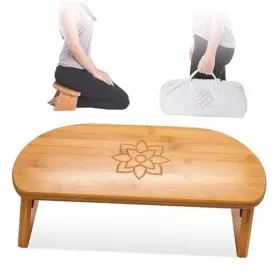 5z-cw2e-zt2c Fsn Goods Llc Folding Meditation Bench - Bamboo Kneeling Stool With Locking Without Pillow