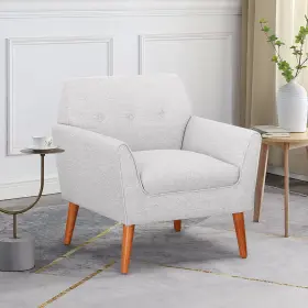 Funkeen Pet House 972354650382 Living Room Accent Chair Comfortable Button Tufted Upholstered Arm Single