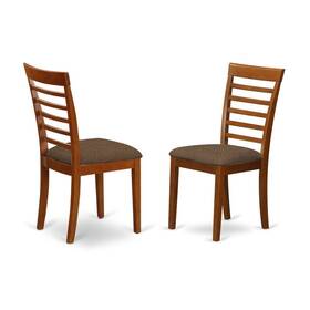 Furnifact Bo2712230wht Set Of 2 Wooden Dining Chairs Brown Kitchen With Cushions