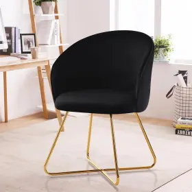 Fl2003 Furniliving Velvet Vanity Chair With Back Modern Accent For Upholstered Ma