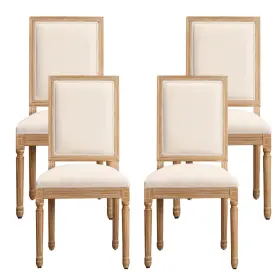 Zffm-0994a Furniliving Fm0617 French Country Dining Chairs Set Of 4 Upholstered Room With Ba