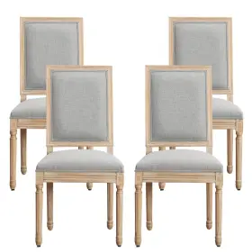 Zffm-0994a Furniliving Fm0618 French Country Dining Chairs Set Of 4 Upholstered Room With Ba