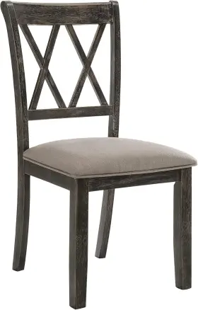 71882 Furniture Claudia Ii Side Chair Set Of 2 In Weathered Gray