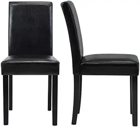 Furniture 726084482760 Dining Chairs Set Of 2 Pu Leather Room Armless Upholstered Kitche