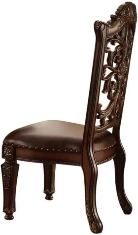 Ac-60003 Furniture Vendome Dining Side Chair In Pu And Cherry Set Of 2