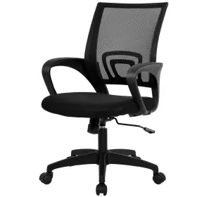 004l-6001bk Furniture Of America Henry Mesh Cushioned Ergonomic Desk Chair In Black With