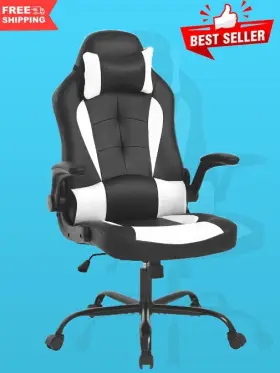 004l-6002bw Furniture Of America Adjustable Gaming Chair High Back Computer With Arms