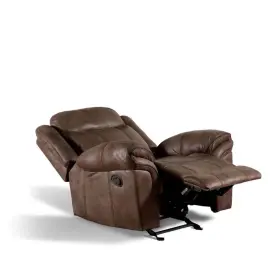 005l-2002ch Furniture Of America Amelia Brown Microsuede Manual Recliner Chair With Glide