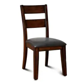 Idf-3187sc Furniture Of America Yvetsia Dark Cherry Wood Padded Dining Chair Set 2