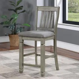 Idf-3512gy-pc Furniture Of America Dining Chair 225-lb Weight Cap. Padded 2-piece Wood In Gray