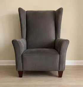 Idf-ac6115gy Furniture Of America Gray Wingback Accent Chair - Used In Excellent Condition American Signature