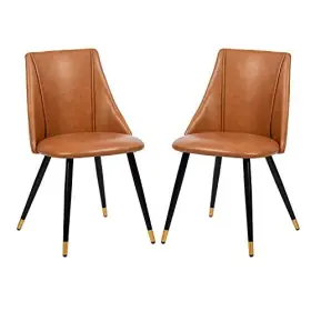 Furniturer 755752192885 Modern Set Of 2 Upholstered Accent Mid Century Armless Leisure Kitchen Living