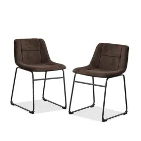 Amfd-5693cs-td Furnx Veradis Modern Bentwood Dining Chairs Set Of 2 Chenille Fabric Stool With