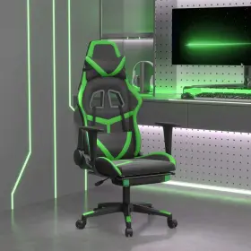 Gaming Chair Black Green Faux Leather Metal Plywood Foam 720287144014 And
