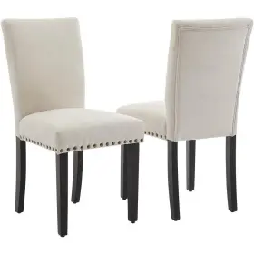 1002833671 Garvee Upholstered Dining Chairs Set Of 2 Ergonomic High-back Fabric Parsons