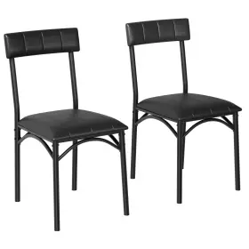 Garvee 629832059491 Dining Chairs Set Of 2 Upholstered With Back Pu Leather Kitchen Apartment