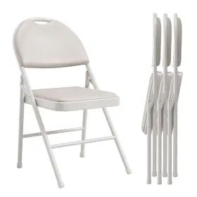 Adzh20250704008 Garvee Folding Chair 4piece Set Metal With Nonslip Foot Pads