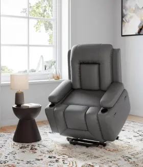Garveehome 198723182339 Faux Leather Power Lift Recliner Chair For Elderly Assist Rec