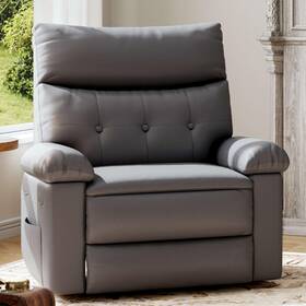 Garveehome 800068465076 Extra Wide Recliner Chair Pu Leather Oversized Manual For Adults