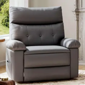 Garveehome 800068465076 Extra Wide Recliner Chair Pu Leather Oversized Manual For Adults