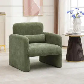 Bwkcdr-mlf2ttkgtgxlkltby Garveehome Accent Chair With Arms Modern Chenille Fabric Living Room