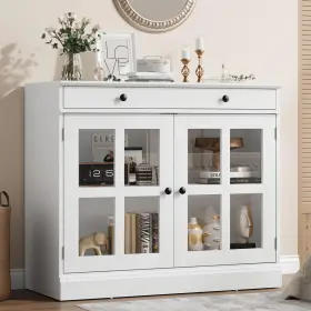 Jlvjgz5q7tikrid9qrzl7qx2jhe8k Garveehome 35.4 In Sideboard Buffet Cabinets With Glass Door Cabinet Storag