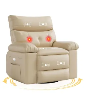 Om34tvv Garveehome Electric Swivel Massage Chair Power Rocking Recliner Vibration