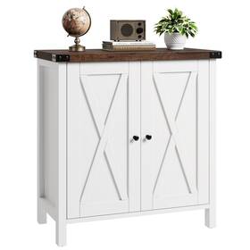 Garveehome Xxcbgzsu6n Small Storage Cabinet Farmhouse Sideboard Buffet With 2 Doors And Ad