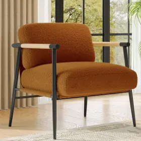 Zygh-33yy-br-oehf9fcwmt0q Garveehome Comfy Chair Modern Accent With Metal Frame Cozy Reading So