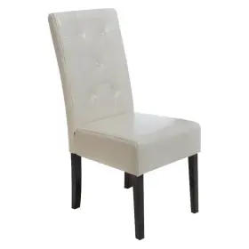 214521 Gdf Studio Christopher Knight Home Taylor Leather Dining Chairs 2-pcs Set Ivory