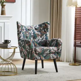 Gdf Studio 637162240076 Button-tufted Accent Chair Comfortable And Stylish Seating Single Sofa Multi Green