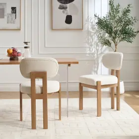 1004149465 Gdfstudio Lesley Modern Rubber Wood And Fabric Upholstered Dining Chair Set Of