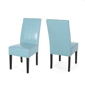 218817 Gdfstudio Christopher Knight Home Pertica T-stitch Leather Dining Chairs 2-pcs Set Te