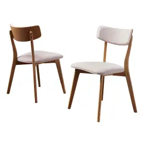 301305 Gdfstudio Christopher Knight Home Chazz Midcentury Fabric Dining Chairs With Natural Oa