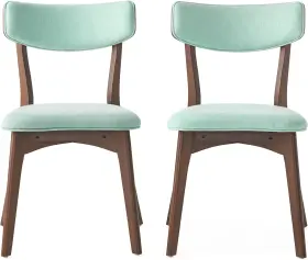 301308 Gdfstudio Christopher Knight Home Chazz Mid-century Fabric Dining Chairs With Natural Waln